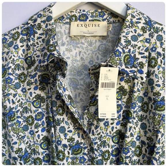 NWT Anthropologie The Tobie Mini Shirt Dress by Exquise All-Over-Floral - Picture 8 of 12